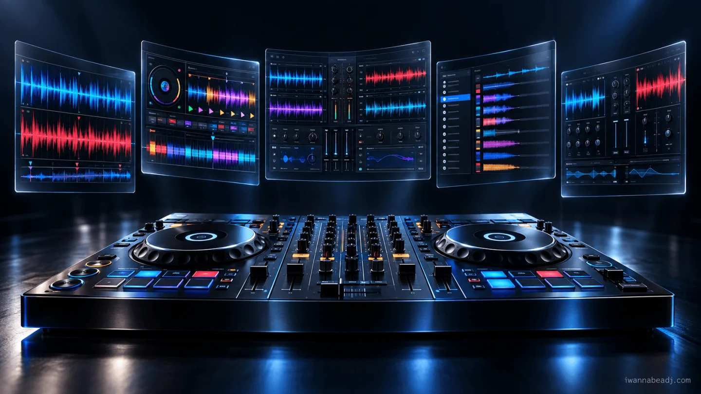 Ücretsiz DJ programları arayüzleri ve profesyonel DJ kontrolcüleri